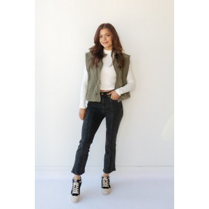 shy girl high rise crop flare jeans