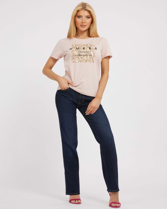 Light Pink Python Print T-Shirt Light Pink Python Print T-Shirt