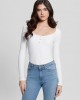 Eco White Karlee Long Sleeve Henley T-Shirt Eco White Karlee Long Sleeve Henley T-Shirt