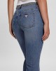 Mid-Rise G-Belt Sexy Straight Leg Denim Jeans In Lunar Blue Wash