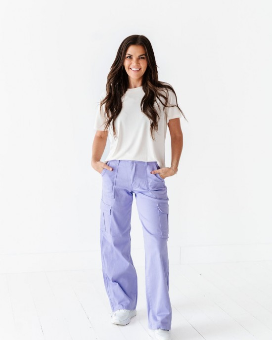 Spencer Cargo Jeans in Lilac Spencer Cargo Jeans in Lilac