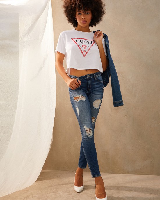 Eco White Cropped Logo T-Shirt Eco White Cropped Logo T-Shirt