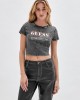 Guess Originals Black Raelyn Grid Logo Crop T-Shirt Guess Originals Black Raelyn Grid Logo Crop T-Shirt