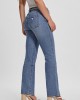 Mid-Rise G-Belt Sexy Straight Leg Denim Jeans In Lunar Blue Wash
