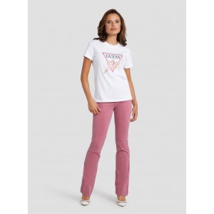 Eco White Sequin Icon Logo T-Shirt