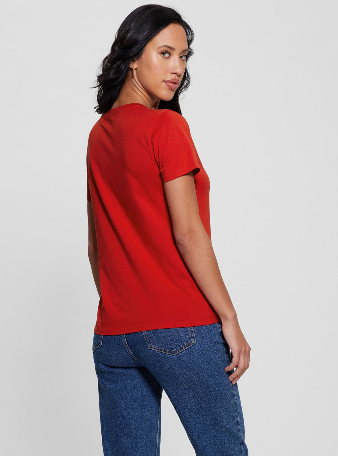 Red Short Sleeve Lace Logo T-Shirt Red Short Sleeve Lace Logo T-Shirt