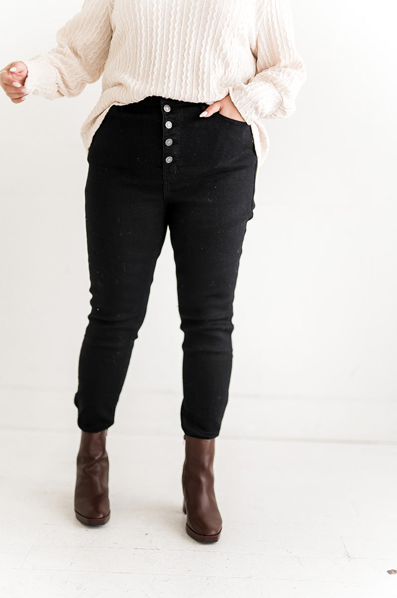 Black High Waisted Skinny Jeans