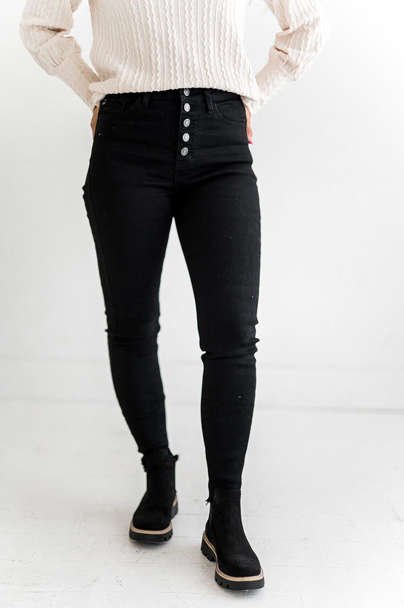 Black High Waisted Skinny Jeans