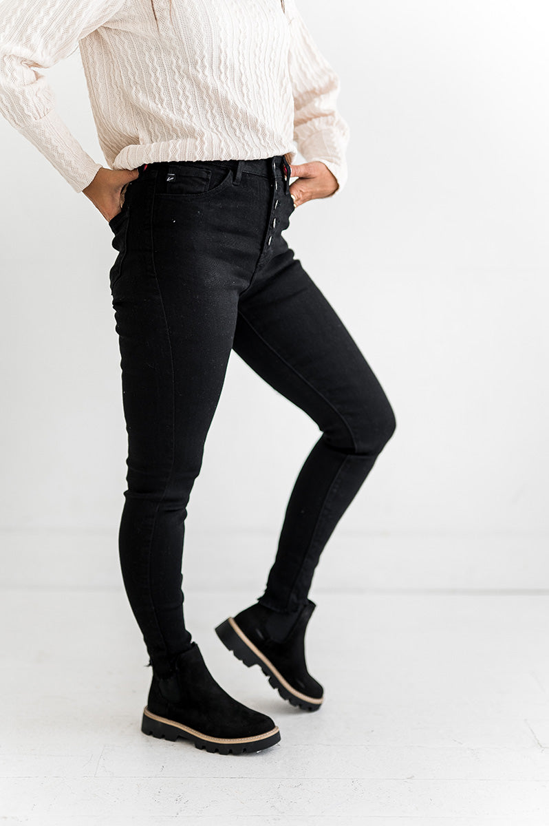 Black High Waisted Skinny Jeans