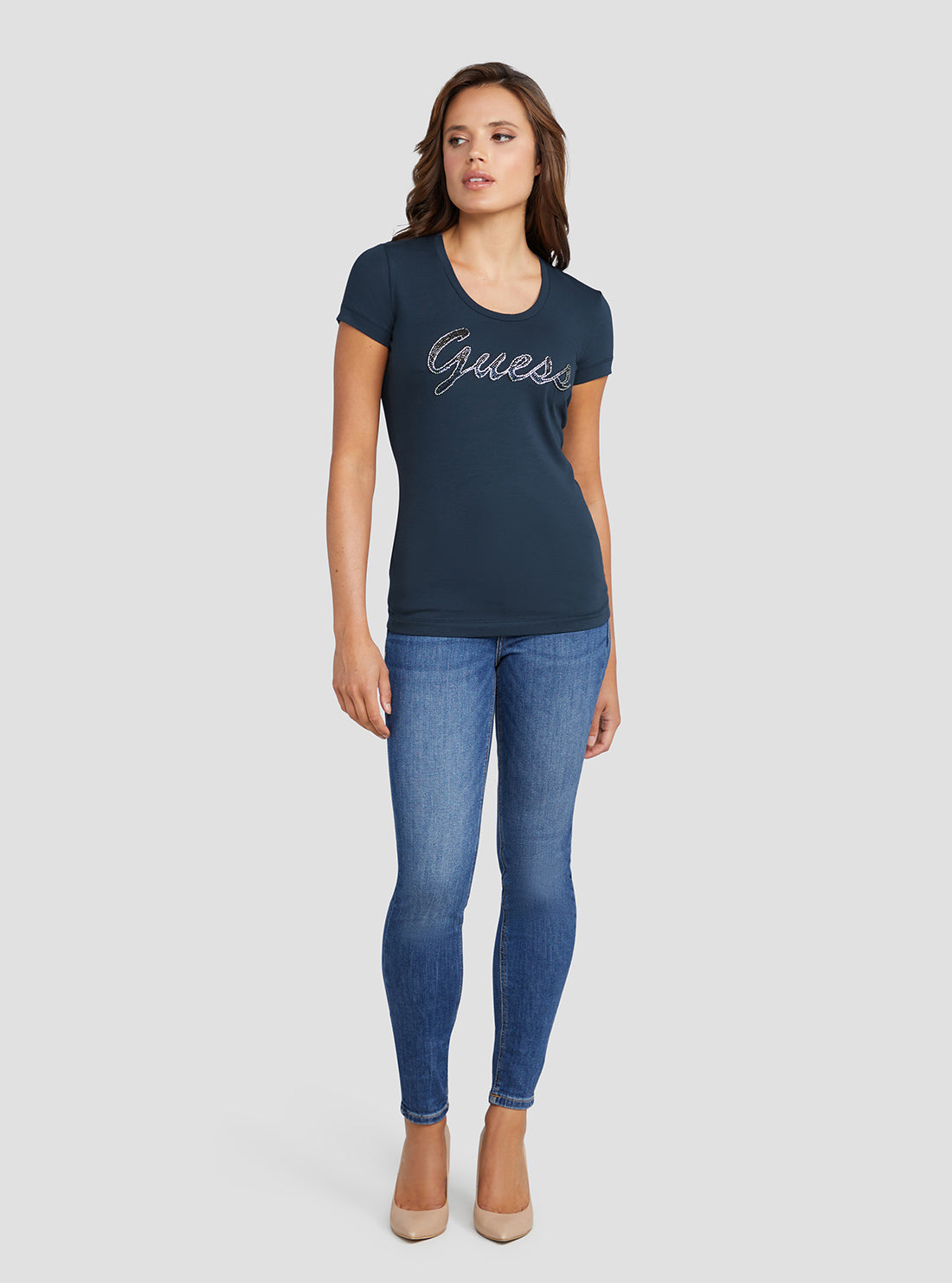 Eco Blackened Blue Adriana Logo T-Shirt